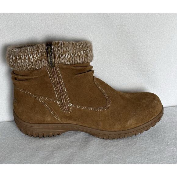 Khombu Ankle Boots Laura Chestnut Brown All Weather Water Repellent Womens Sz 9M - Picture 7 of 7